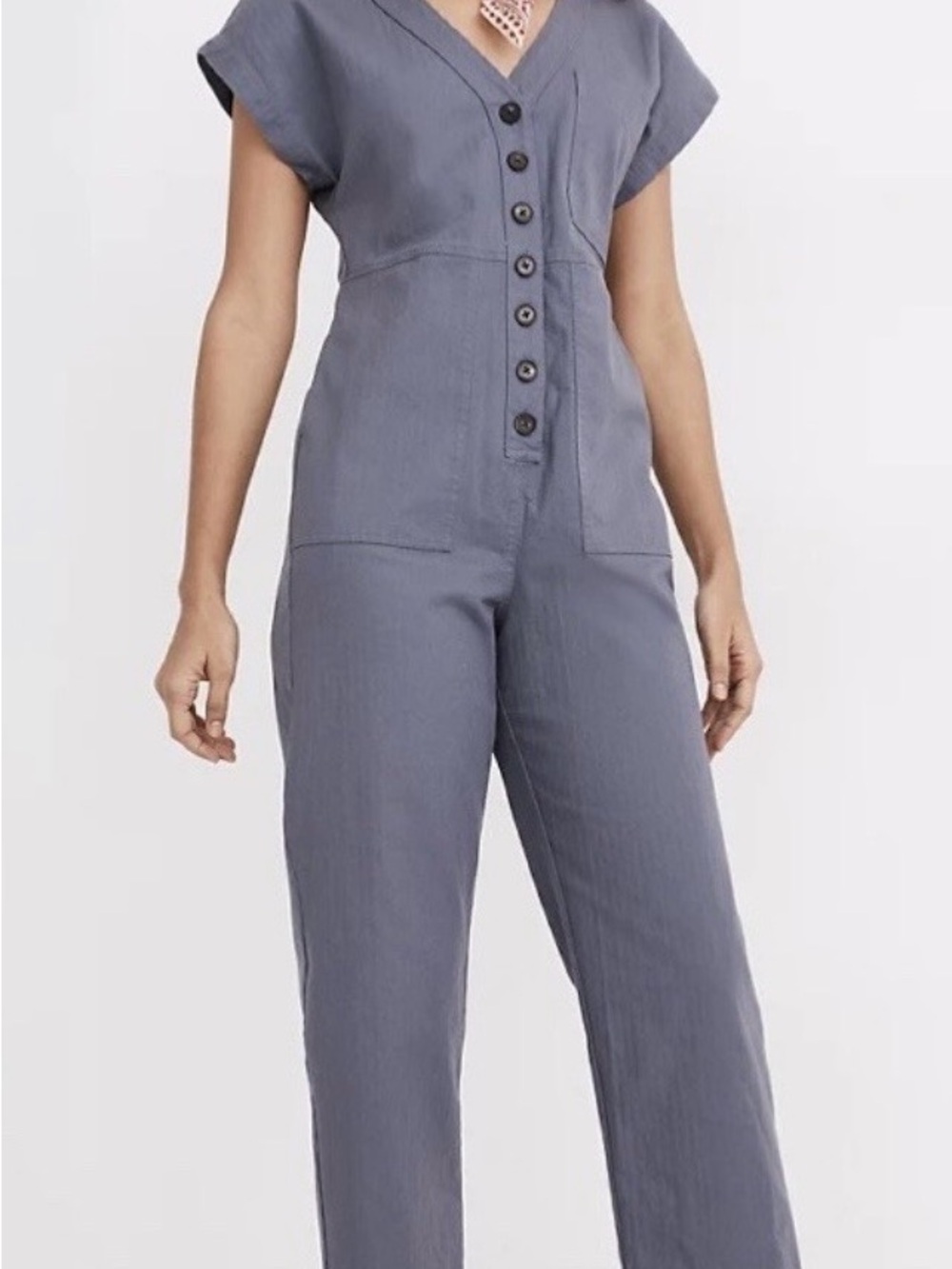 NWT Madewell Petite Cap Sleeve Jumpsuit Womens Size Small - Picture 8 of 8